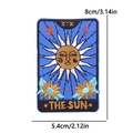 The Sun Tarot card embroidered patch for DIY accessories with clear 8x5.4cm size - The Sun Card Style (PE12541CT)