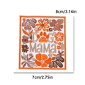 Embroidered Dog Mama patch with floral patterns and paw print design, 7x8cm size - Dog Mama Style (PE15508CT)