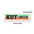 Embroidered Kruikenstad KUT EMBLEEM carnival patch with measurements 10x2.5cm - KUT Letter Style (PE11360CT)