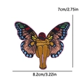 Detalle del parche bordado de hada mariposa colorida con medidas de altura de 7 cm - Hada Mariposa Colorida (PE15394CT)