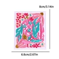 Pink cowboy boot embroidered patch with floral and moon details, size 8cm x 6.8cm - Pink Cowboy Boots Style (PE15463CT)
