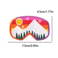 Embroidered mountain patch with colorful landscape and trees, size 7.5cm x 4.5cm - Goggles Mountain Landscape Style (PE10781CT)
