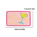 Parche bordado cóctel Salty Salty rosa para ropa bolsos y sombreros de vaquero - Estilo Salty Salty (PE15521CT)