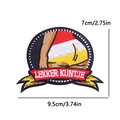 Oeteldonk geborduurde patch met tekst Lekker Kuntje voor carnaval, maat 9,5 cm - Grappig Tekstpatroon (PE11375CT)