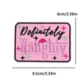Toppa ricamata rosa Definitely Naughty con dettagli dimensionali per decoro DIY - Stile Natalizio Birichino (PE15425CT)