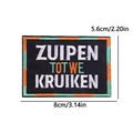 Kruikenstad carnival embroidered rectangle patch with size 8x5.6cm for DIY clothing - Twill Letter Style (PE11323CT)