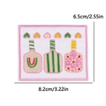 Pink cartoon embroidery patch with decorative bottles and hearts, size 8.2x6.5cm - Perfume Bottle Hearts Style (PE15770CT)