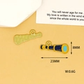 Close-up of nautical telescope enamel charm with 23mm width and 8mm height details - Telescope