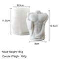 Male torso silicone candle mold with angel wings for DIY aromatherapy and art sculpture - Male Torso With Wings Style (J-0166)