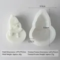 Christmas snowman silicone mold for candles and candy with detailed size specifications - Little Snowman J-0220