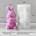 DIY Rosen-Hasen-Herz Silikonform mit fertigem rosa Duftkerzen-Produkt im Set - Hase mit Rosentextur (J-0348)