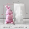 Silikonform Kaninchen mit Herz für Kerzen und DIY-Seifen, handgefertigte Geschenkidee - Hase Mit Herz J-0345