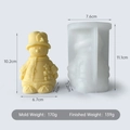 DIY Christmas snowman silicone mold with scarf for handmade scented candles or plaster crafts - Christmas Snowman J-0485