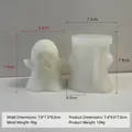 Halloween spook siliconen mal voor DIY kaarsen en decoraties met witte afwerking - Grappige Leuke Geeststijl (J-0751)