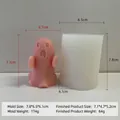 Moule en silicone fantôme pour bougies Halloween avec produit fini fantôme rose 3D - Style Fantôme 3D Expression Surprise (J-0756)