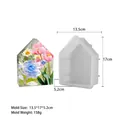 Siliconen mal in de vorm van een huis voor harskunst met tulpbloem ontwerp - Middelgroot Huis