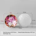 Καλούπι σιλικόνης για σφαίρα ρητίνης DIY με αποξηραμένα τριαντάφυλλα στο εσωτερικό - Σφαίρα 85mm