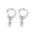 Set aus zwei silbernen D-Ring-Federhaken mit 360-Grad-Wirbelkarabiner für DIY-Bastelarbeiten - 18x23mm / Silber Stil 2 (D-Verschluss + Wirbelhaken)