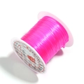 Flat rose pink elastic crystal string for DIY jewelry making on white spool roll - 10m/Roll / Light Rose Red