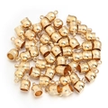 Bulk gold plated bell-shaped tassel end caps and cord terminators for jewelry making - Hole 9mm / Light gold