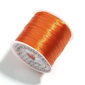 Orange flat elastic crystal string spool for DIY jewelry making and beaded bracelets - 10m/Roll / Orange Red