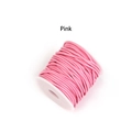 Rollo de cordón encerado de PU trenzado rosa para hacer joyas y pulseras DIY - 1.2mm / Rosa
