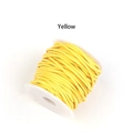 Cordón de cera PU amarillo en carrete para joyería DIY y manualidades hechas a mano - 1.2mm / Amarillo