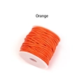 Cordón encerado trenzado naranja de cuero PU en carrete para joyería DIY - 0.8mm / Naranja
