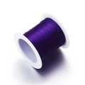 Deep purple elastic beading cord roll on white spool for DIY jewelry making - Blue and Purple