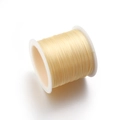 Flat elastic crystal string roll in light yellow for DIY jewelry and bracelet making - Beige