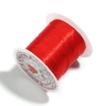 40m roll of red translucent flat crystal elastic string for jewelry beadwork - Red