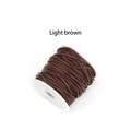 Cordón de PU encerado marrón claro en carrete blanco para tejido de joyas y artesanía - 0.8mm / Café Claro