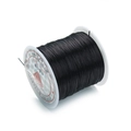 Single roll of black flat elastic crystal string for DIY jewelry and beaded bracelets - Black