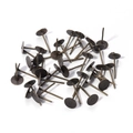 Flat round disk earring studs base in antique bronze finish for DIY jewelry making - 10mm / Bronze