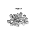 DIY jewelry finding rhodium spacer beads for bracelets and necklace making - 3mm (ai-200 Pieces/Pack) / White K/Silver