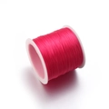Flat elastic crystal string in deep pink for DIY jewelry and bead bracelet making - Rose Red
