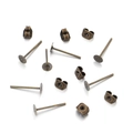 Antique bronze earring pins and butterfly backings for DIY jewelry making - 10mm / Bronze (With Ear Backs)
