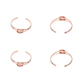 Verstelbare roségouden DIY-armbandbasis met ovale fitting voor sieraden - Binnendiameter 20mm / Roségoud