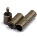 Antique bronze cylinder plug buckle for DIY leather cord necklaces and bracelets - Inner Hole 5mm / Bronze