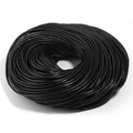 Spoel van zwart rond echt lederen koord voor doe-het-zelf sieraden en handwerk - Zwart (100 Yards)