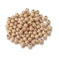 Macro detail of matte gold textured spacer beads with center holes for DIY jewelry making - KC Gold