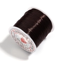 Deep brown elastic crystal string for DIY jewelry making on a white plastic spool - Dark Coffee