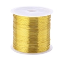 DIY jewelry making copper wire roll in shiny gold finish on translucent spool - 0.5mm / Gold