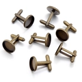 Antique bronze round cufflink blanks base with T-bar back for handmade jewelry making - Inner 14mm / Bronze
