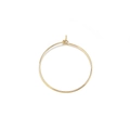 Golden fine wire DIY earring hoops with simple interlocking hook closure set - Large / Gold