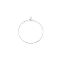 Polished silver-colored metal hoop earrings for DIY jewelry making in a 100-piece pack - Large / Silver