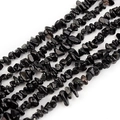Polished black irregular obsidian stone beads for DIY jewelry making and bracelets - Obsidian Gravel