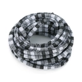 Cordoncino in cotone a scacchi bianco e nero 6mm per decorazioni e progetti fai da te - Corda Rotonda Con Anima N. 3 / 6mm
