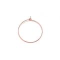 DIY round hoop earring accessory in rose gold finish with smooth metallic wire surface - Large / Rose Gold