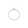 Pack of 100 silver-plated DIY hoop earrings with easy hook closure for jewelry making - Large / White K/Silver